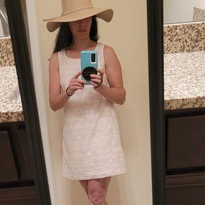 Simple Little Cream-colored Crocheted Dress